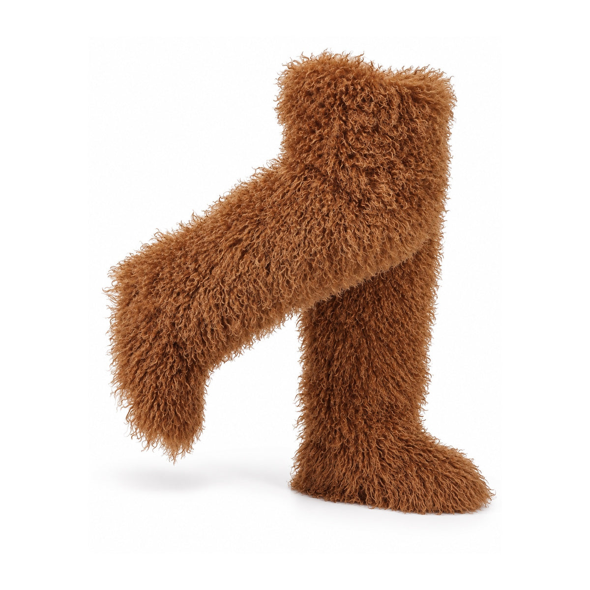 Women's Plush Faux Fur Thigh High Boots