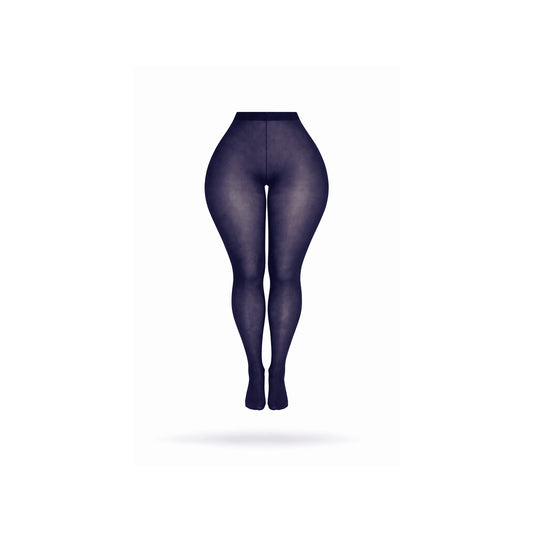 High-waist semi sheer tights with smoothing fit in navy. 