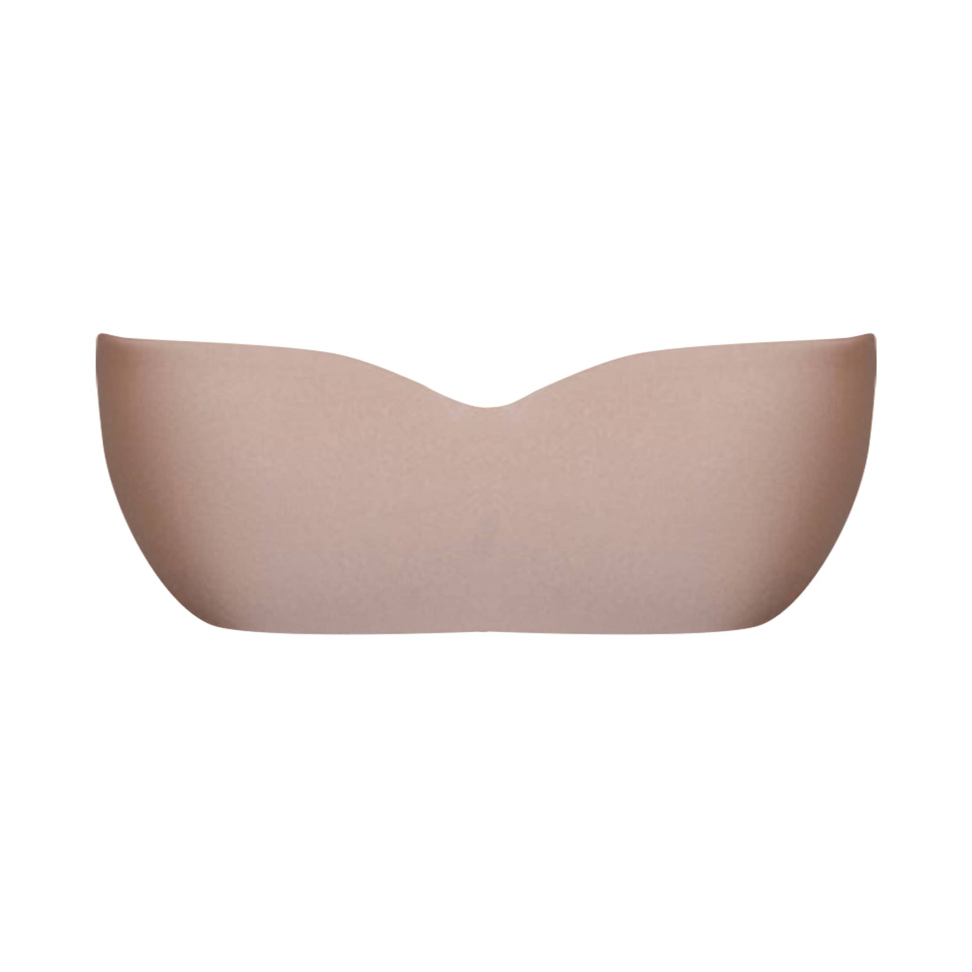 Nude Seamless support adhesive bra with silicone adhesive back, front fabric with sweetheart shape bust with cleavage. 