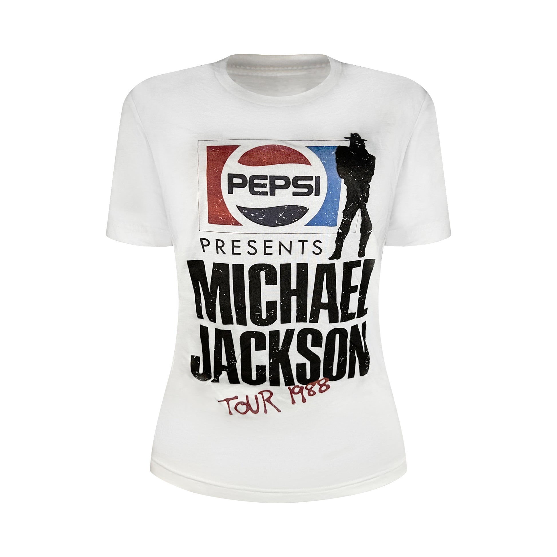 1988 vintage style crewneck graphic tshirt featuring Michael Jackson and Pepsi. 